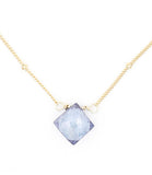 Stone Drop Choker, Mystic Indigo Quartz
