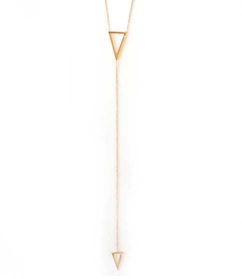 Its Goin Down Lariat Necklace, Rose Gold