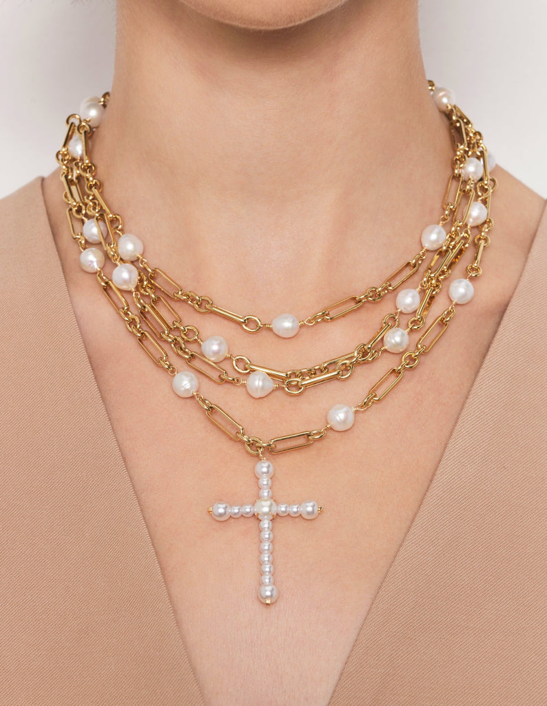 Lady Madonna Cross Necklace