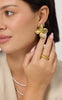 Charly Cz Crescent Hoop, Gold