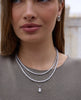 Chase Teardrop Cz Necklace, Silver