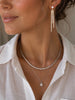 Chase Teardrop Cz Necklace, Silver