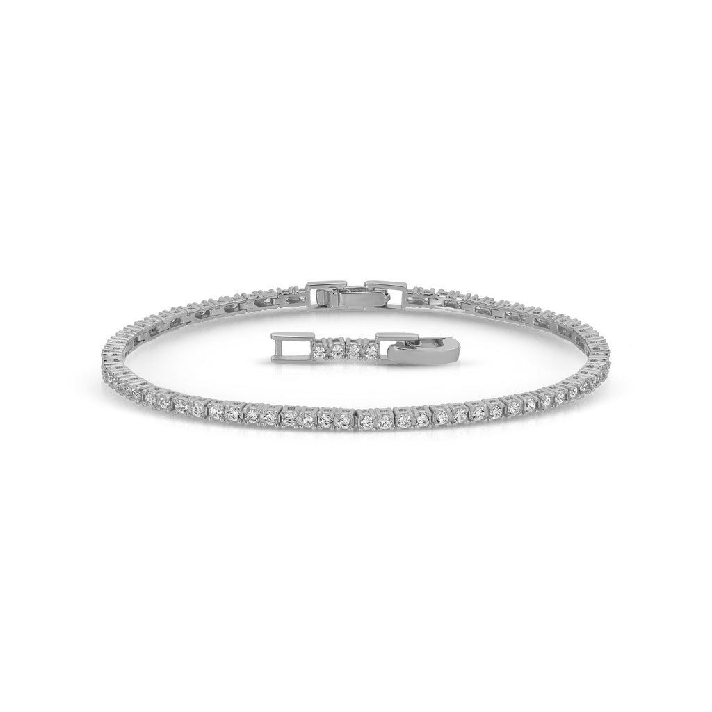 Evert Tennis Bracelet, Silver