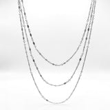 Baby Boho Freshwater Pearl Layering Necklace, Silver