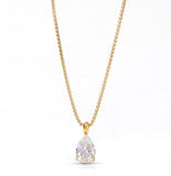 Chase Teardrop Cz Necklace, Gold