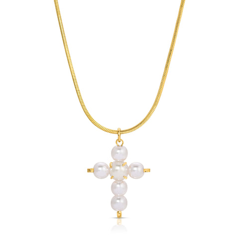 Lady Madonna Cross Necklace