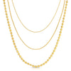 Anya Triple Strand Necklace, Gold