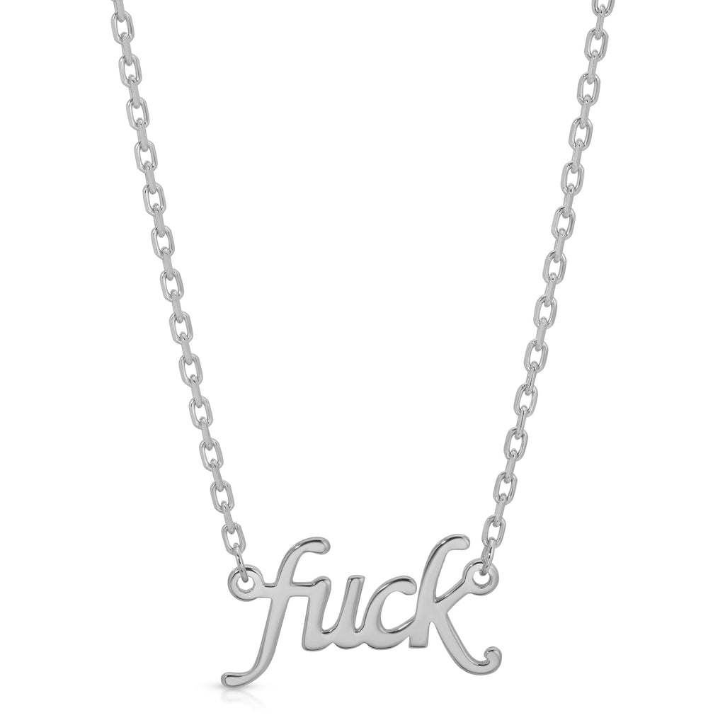 F*ck It Necklace, Silver