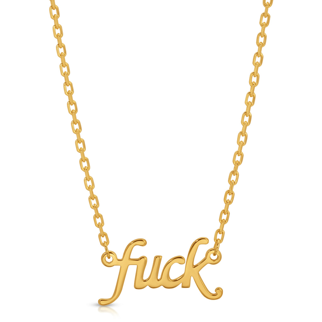 F*ck It Necklace, Gold