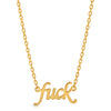 F*ck It Necklace, Gold