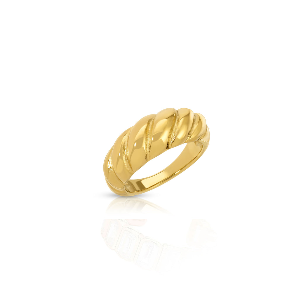 Croissant Ring, Gold