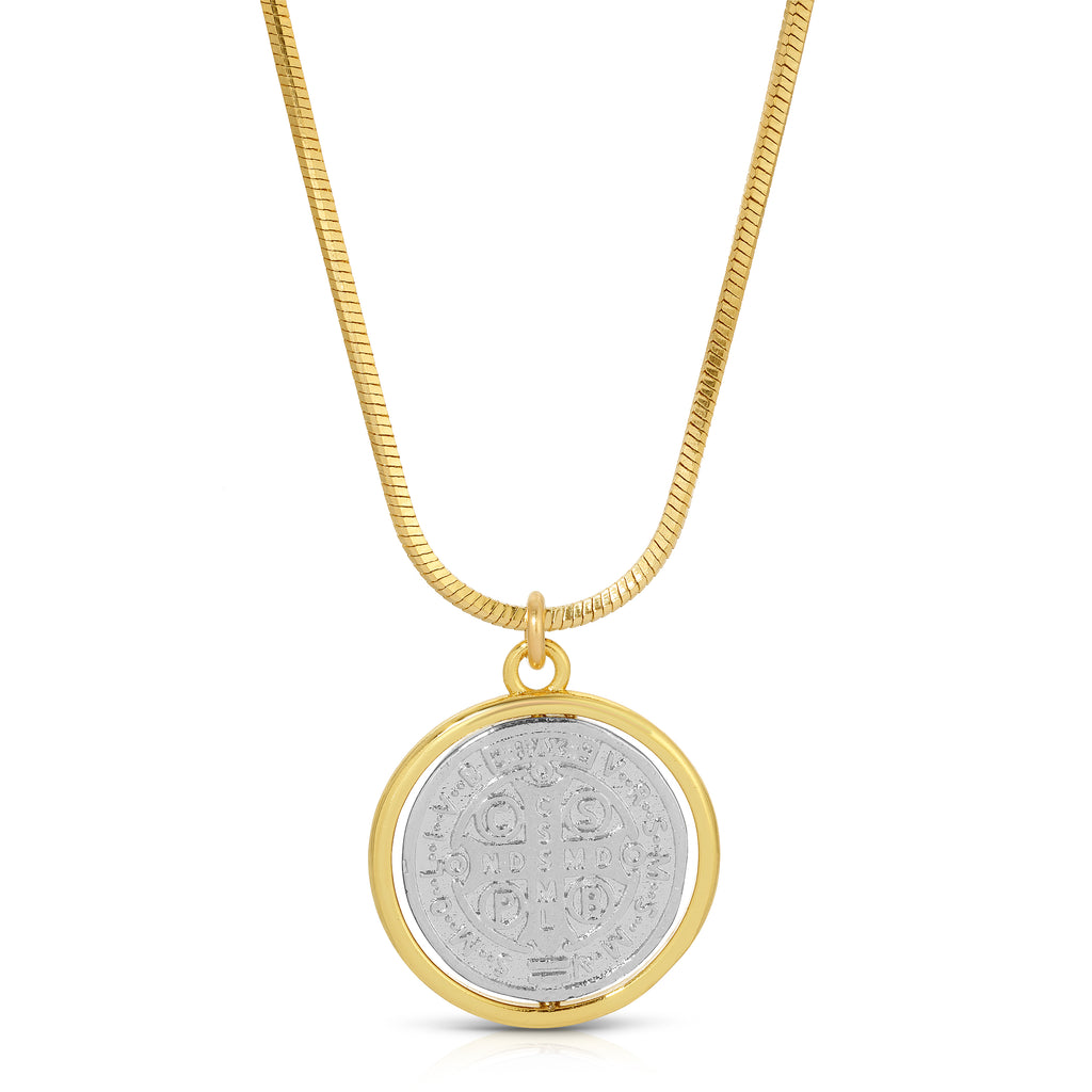 Saint Benedict Coin Necklace