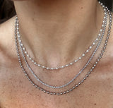 Antonia Triple Strand Necklace, Silver