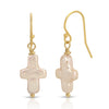 Charity Freshwater Pearl Cross Earrings