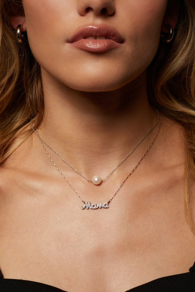 Amazon.com: MILACOLATO Mama Necklace 925 Sterling Silver Mother Necklace  18K White Gold Plated Mom Necklaces Mother's Day Gifts for Mom New Mum  Grandma Women Wife : Clothing, Shoes & Jewelry