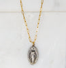 Vintage Virgin Mary, Small Silver Oval