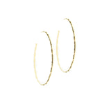 ReDone Vintage Inspired Gold Bamboo Hoop Earrings Xtra Large
