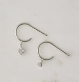 Astrid Mismatched Tiny Hoops, Silver