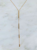 Downtown Lariat Necklace, Gold