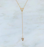 Its Goin Down Lariat Necklace, Gold