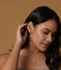 Brushed Hoop Earrings, Silver