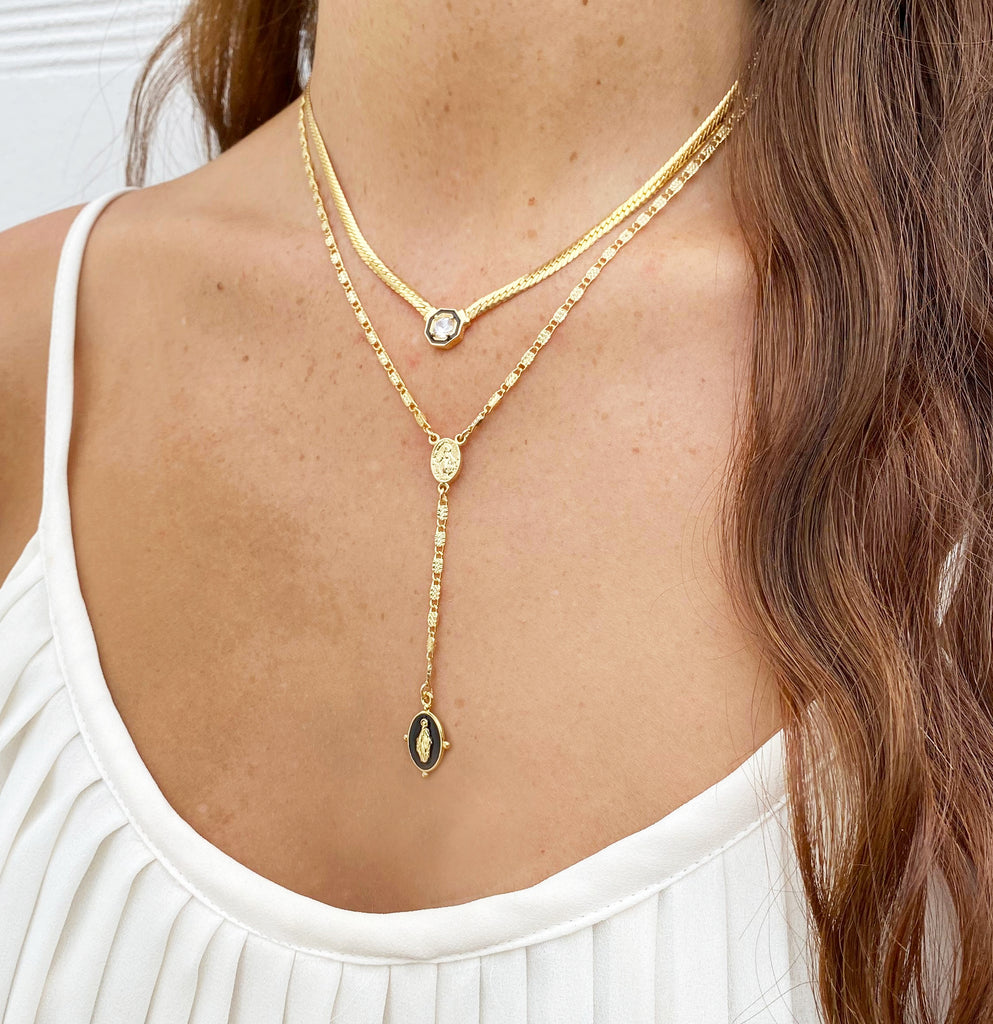 Diamond Rosary Necklace – Baby Gold