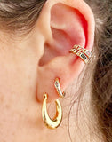 Macey Chain Ear Cuff, Light Pink