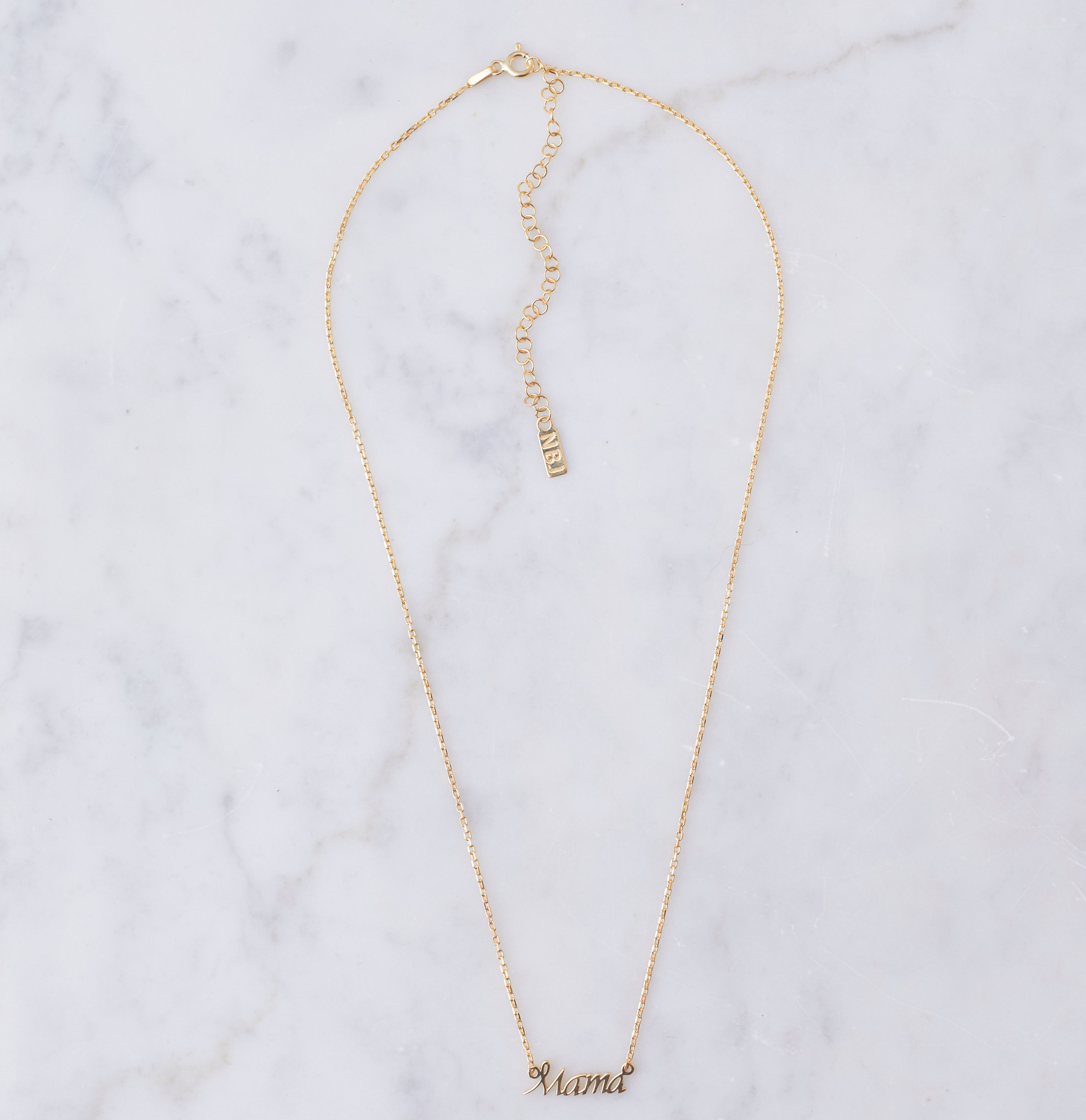 Mama Necklace, Gold – Natalie B. Jewelry