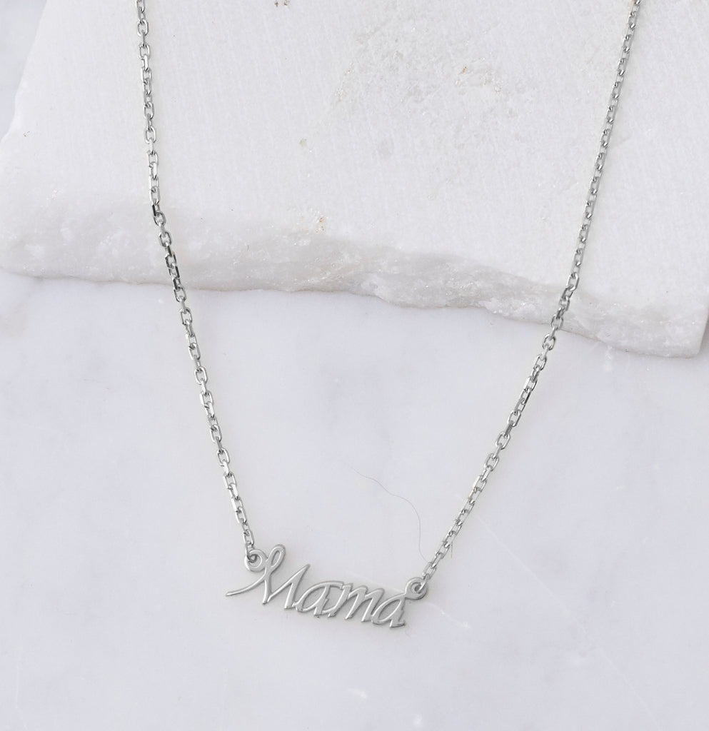Mama Necklace, Silver