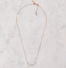 Pave Crescent Necklace, Rose Gold