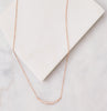 Pave Crescent Necklace, Rose Gold