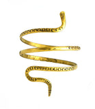Serpent Coil Armband, Brass