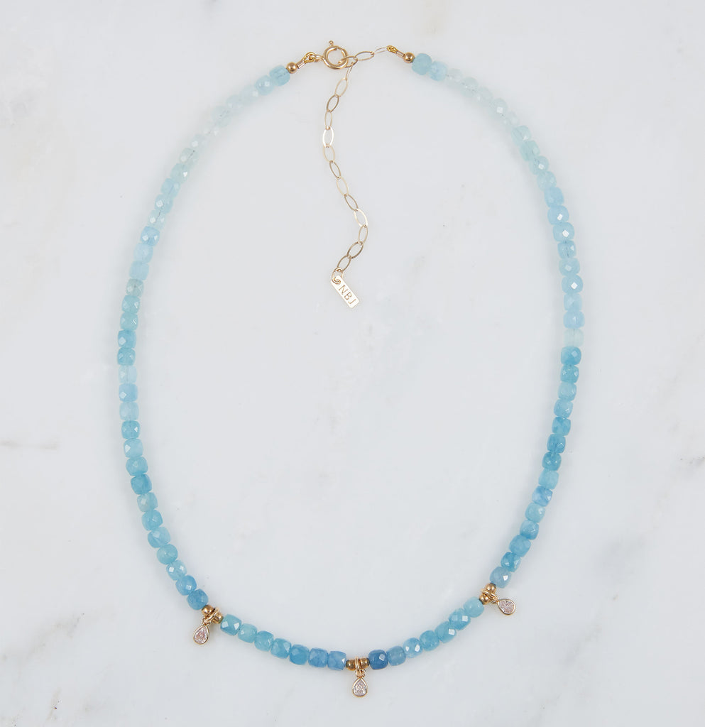 Sorrento Necklace, Aquamarine