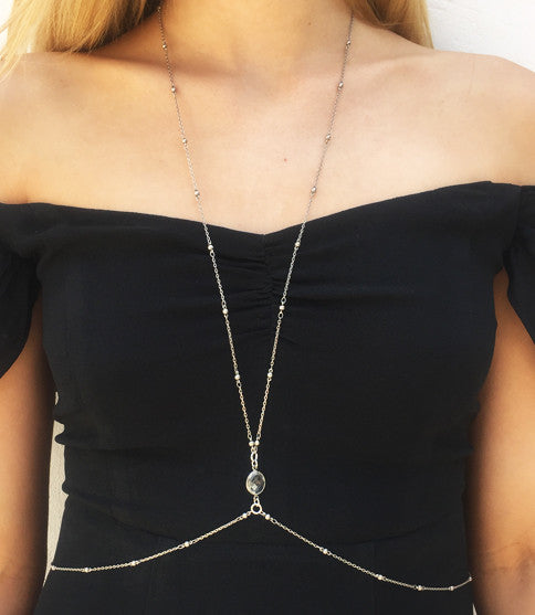 Silver Hot Bod Body Chain, Pyrite Natalie B. Jewelry Silver Hot Bod Body Chain, Pyrite Natalie B. Jewelry