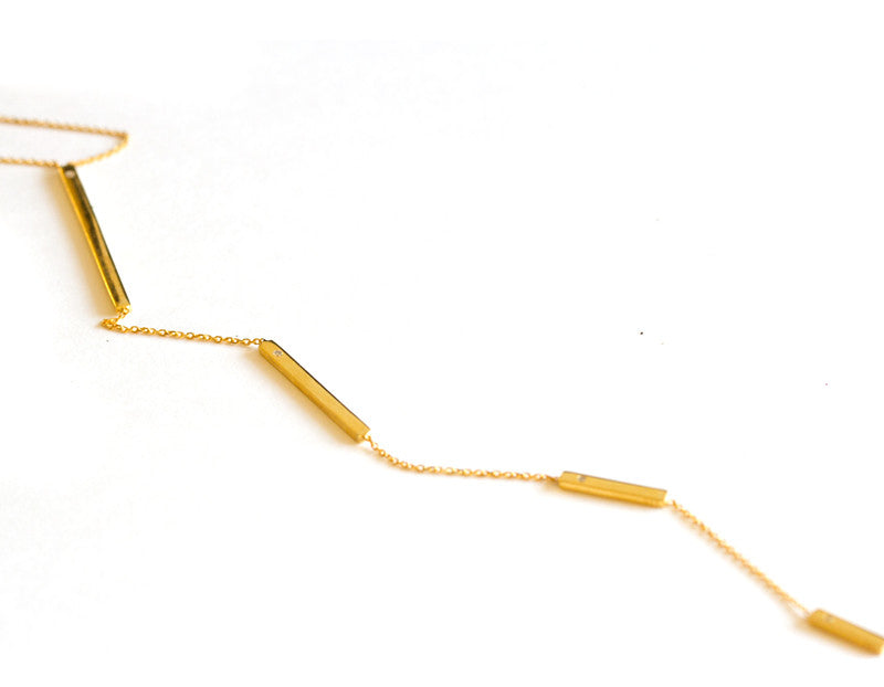 Downtown Lariat Necklace, Gold